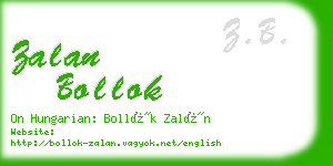 zalan bollok business card